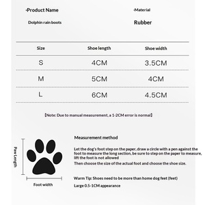 Scarpe Classiche per Cani Impermeabili Antiscivolo Resistenti all'Usura Stivali da Pioggia in Gomma per Esterni Protezione Anti-Graffio per Unghie Calde e Confortevoli - Product Image 4