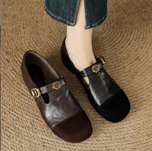 Automne mode plat Ballet chaussures femmes peu profond Ballet en cuir bout carré <span class=keywords><strong>femme</strong></span> <span class=keywords><strong>ballerine</strong></span> doux <span class=keywords><strong>mocassin</strong></span> Mary Jane chaussures - Product Image 6