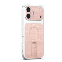 Coque antichoc pour iPhone 16 Pro Max avec béquille, TPU+PC deux en un, insert en cuir, étui pour téléphone portable