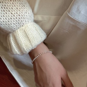 S925 Sterling <b>Silver</b> Basic Model Yuanbao Buckle Bead <b>Bracelet</b> Korean Version Niche Design Fine <b>Beaded</b> Jewelry Wholesale - Product Image 5