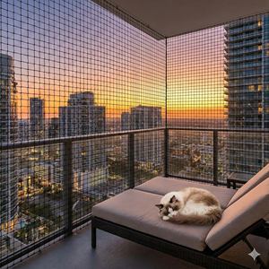 Red de Protección Reforzada para Palomas y Gatos con Alambre de Acero Inoxidable, Malla de Seguridad para Exteriores Resistente a la Intemperie - Product Image 1