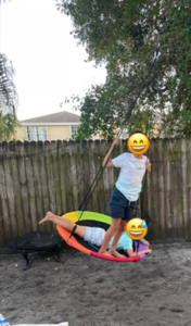 Unieke 40 ''Kleurrijke Buitenterras Kinderen <span class=keywords><strong>Nest</strong></span> Cirkelvormige Hangende Schommel Verstelbaar Voor Kinderen - Product Image 6