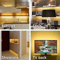 Bande lumineuse LED 1-5M DC 5V USB Contrôle gestuel 60 LED/m Rétroéclairage Dimmable Capteur Lumières nocturnes TV Cuisine Sous l'armoire Lampe