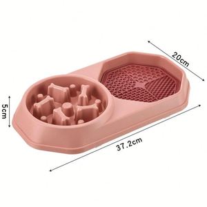 Bol de puzzle interactif 2-en-1 pour chien à alimentation lente, anti-étouffement, anti-renversement, base en caoutchouc antidérapante - Product Image 6
