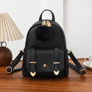 Sac à dos vintage antivol en cuir PU imperméable pour femme, grande capacité, en nylon, pour voyage et école, avec fermeture éclair - Product Image 1