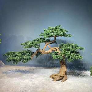 Fábrica personalizar alto verde ciprés artificial bonsái interior exterior grande falso pino <span class=keywords><strong>para</strong></span> decoración de paisajismo de Hotel - Product Image 2