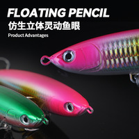 Leurre Artificiel Flottant Type Crayon 140mm 47g pour Pêche en Mer, Grand Appât Dur pour Poissons d'Eau Salée (THON)