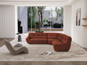 Sofá seccional sofá en forma de L para sala de estar, sofá de esquina de lujo contemporáneo moderno sofá tapizado con mechones para dormitorio - Product Image 6