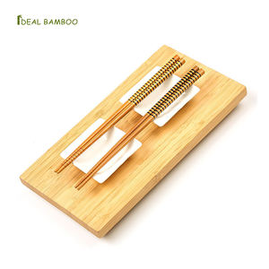 Planches à sushi rectangulaires en bambou de style japonais, plateau de service, double baguettes réutilisables gravées au laser, sauce, plats à la <span class=keywords><strong>moutarde</strong></span> - Product Image 1