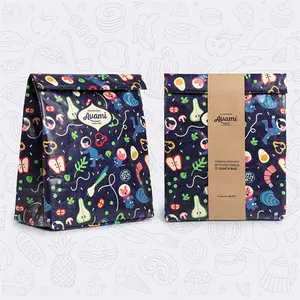Многоразовая полноцветная упаковочная сумка tyvek на заказ с подарочным рукавом для фруктов и закусок со скрытой пряжкой