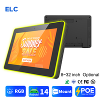 Tableta Android WA8059T de 8.0 Pulgadas RK3576S para Montaje en Pared con PoE e Indicadores LED de Estado para Interacción Comercial y NFC