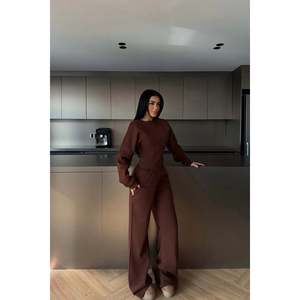 Conjunto Deportivo Oska Marrón, Transpirable, Reflectante, de Terciopelo y Nailon, para Invierno, Talla Grande XL, con Logotipo Estampado, 2 Piezas, MOQ 2 Piezas - Product Image 2