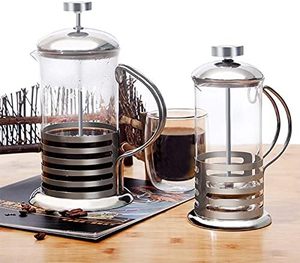 แก้วกาแฟทนความร้อนแบบเฟรนช์เพรสพร้อมแถบสแตนเลส - Product Image 5