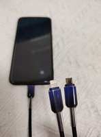 Câble de charge rapide magnétique USB-C 3-en-1 pour iPhone 15/14/13/Android, charge rapide 3A, cordon en nylon