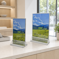 Porte-cartes de visite personnalisé en acrylique, support de numéro de table, support de plaque nominative de bureau, support transparent