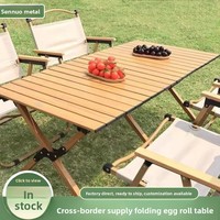 Table pliante Kermit Egg Roll en acier inoxydable, personnalisable, pour l'extérieur, le camping, le pique-nique et les voyages, design Mori Wind