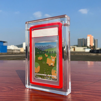 Étui de présentation personnalisable, rotatif, détachable, empilable, avec panneau arrière en acrylique transparent, pour cartes gradées PSA, avec protection antichoc