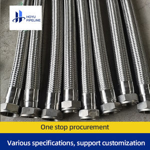 Tuyau tressé en métal haute pression 304 316 tuyau <span class=keywords><strong>Flexible</strong></span> en acier inoxydable/tuyau/tube tuyau <span class=keywords><strong>de</strong></span> 1/2 pouces Double serrure pour robinet <span class=keywords><strong>de</strong></span> bassin - Product Image 6