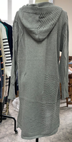 Cardigan long ample en tricot à capuche personnalisé pour femme, collection automne 2026