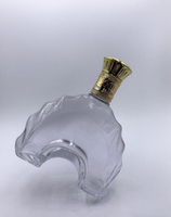Bouteilles en verre gravé avec bouchon en liège, vente directe usine, 500ml 750ml, pour Brandy Whisky Vodka Rhum, couleur et logo personnalisés