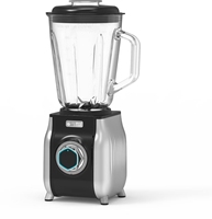 Blender électrique domestique 2-en-1 avec pot en verre de 1,5 L, portable, avec lame en acier inoxydable 304, multifonctionnel pour les hôtels