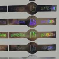 Conception personnalisée Forme Argent Couleur Hologramme Autocollant Anti-contrefaçon logo Impression Étiquettes