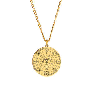 Amuleto de los Reyes <span class=keywords><strong>del</strong></span> Infierno con los Poderes de los Custodios, Talismanes para Protección y Prosperidad, Collar con Colgante de Acero Inoxidable - Product Image 3