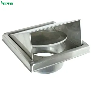 Stainless Steel Cowled Wall Vent c/w Non Return Flap空気ベント