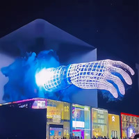 Écran LED étanche P6.67 P8 P10, panneau d'affichage LED extérieur, écran LED 3D sans lunettes pour bâtiments emblématiques