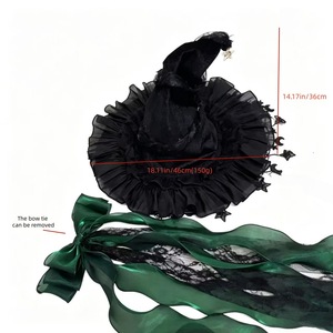 Sombrero de Bruja Innovador y Único de Alta Calidad 2026, Sombrero de Bruja Gótico Oscuro, Venta al por Mayor - Product Image 5