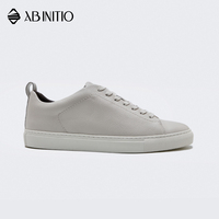 Chaussures de sport plates de marque élégantes en cuir pour hommes, baskets de sport en gros