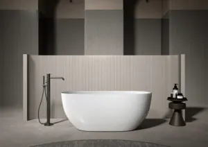 Bañera independiente de piedra sólida artificial, bañera de baño para Proyecto de hotel, superventas en Europa