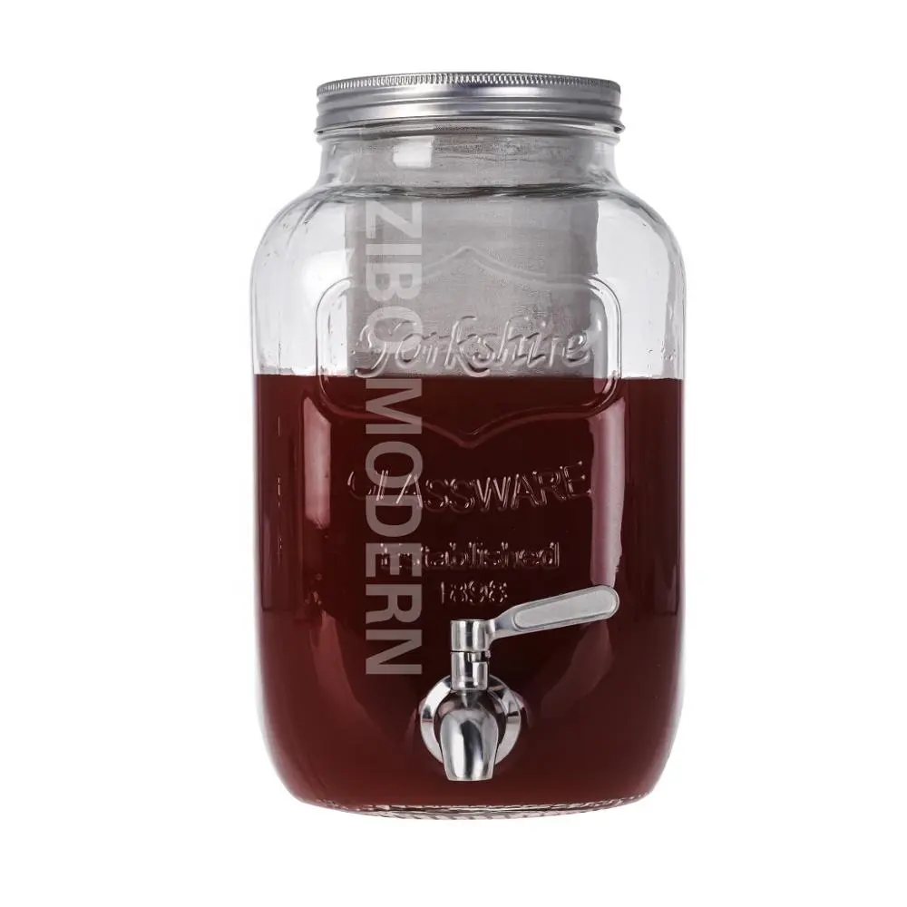 1 Gallon Glass Mason Jar Cold Brew Máy Pha Cà Phê/Nóng Lạnh Với Bộ Lọc Và Spigot-Pha Cà Phê Đá/Máy Pha Trà