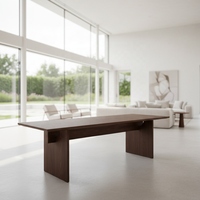 Table de salle à manger en bois massif, style ferme moderne, hauteur réglable, design convertible et extensible, bords incurvés doux, mobilier de maison