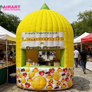 Kiosque géant <span class=keywords><strong>gonflable</strong></span> en forme de citron pour festival de musique en plein air - Product Image 4
