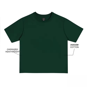 เสื้อยืดคอกลมทรงบ็อกซ์โอเวอร์ไซส์ แบรนด์แฟชั่นผู้ชาย แขนสั้น ผ้าฝ้าย 100% น้ำหนัก 250 กรัม สำหรับวัยรุ่น - Product Image 2