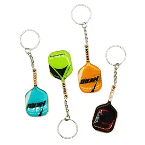 Wsnbw-ye raket dayung kualitas baik 2 warna gantungan kunci llavero con brillos logam Premium 6 warna gantungan kunci logam Diy