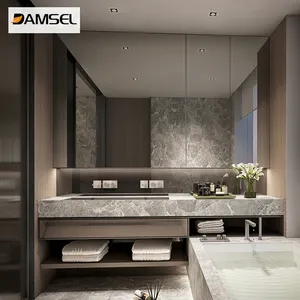 最新设计最受欢迎现代风格实木浴室柜带led灯
