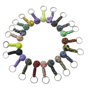 Equipo de Supervivencia al Aire Libre, Llavero de Paracord de Vidrio Tejido a Mano Personalizado, Bola de Vidrio, Autodefensa, Puño de Mono, Uso Seguro - Product Image 5