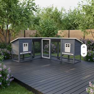 Casa/Jaula para Mascotas de Madera Ecológica para Exteriores, Ideal para Conejos y Gallinas Grandes, Caseta para Perros, Superventas - Product Image 1