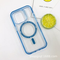 2024 stoßfeste kristallklare magnetische handyhülle für iphone 12 13 14 15 plus pro max tpu pc magnetische ringrückenabdeckung