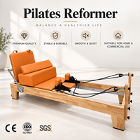 Machine de Pilates portable en bois de chêne, réglable, pour la stabilité du tronc, idéale pour la maison, le studio, l'entraînement de yoga et les cours de gym