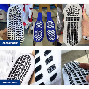 Chaussettes <span class=keywords><strong>de</strong></span> football longues en tissu éponge pour hommes, à compression, avec grip, personnalisables, pour le sport - Product Image 4