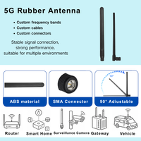 Antenne WiFi 5G LTE à interface filetée, gain élevé, pliable, omnidirectionnelle, type « canard en caoutchouc » pour routeur modem OEM