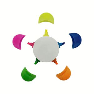 5 in 1 <b>Multi</b> Colors Highlighter 5 <b>Color</b> Flower Shape Daisy Highlighter <b>Pen</b> With Custom Logo - Product Image 2