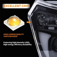 12V 65W Noir/Orange Led Motocross Double Sport Dot Emark Phare Pour Ktm Sx-F Sx Exc Xc-W Xc-F Wr Drz Klx Kx Yz F Dirt Bike