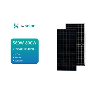 Panel Solar Fotovoltaico Monocristalino Tipo N Bifacial PERC de Alta Calidad al por Mayor, 580W-600W, 22% de Eficiencia Celular, HW-DE19M Tipo N - Product Image 1