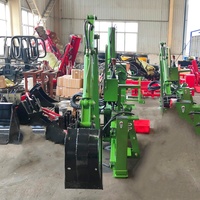 Chargeuse pelleteuse tractopelle tractable à 3 points montée sur tracteur agricole à vendre pelle rétrocaveuse pour chargeuses compactes au Canada
