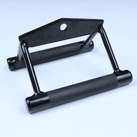 Barre de tension pour triceps en forme de V pour entraînement musculaire en salle de sport, en acier noir et caoutchouc, accessoires de traction avec poignée confortable