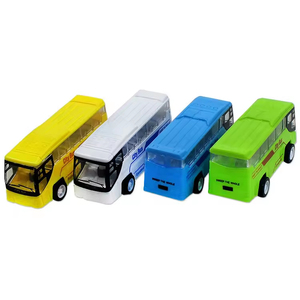 Juguete Educativo para Niños, Paquete <span class=keywords><strong>de</strong></span> 4 Mini Coches <span class=keywords><strong>de</strong></span> Juguete, Modelo <span class=keywords><strong>de</strong></span> Autobús Escolar <span class=keywords><strong>de</strong></span> Dibujos Animados, Juguete <span class=keywords><strong>de</strong></span> Plástico, Vehículo en Miniatura - Product Image 1